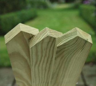 Pointed top pailing fence
